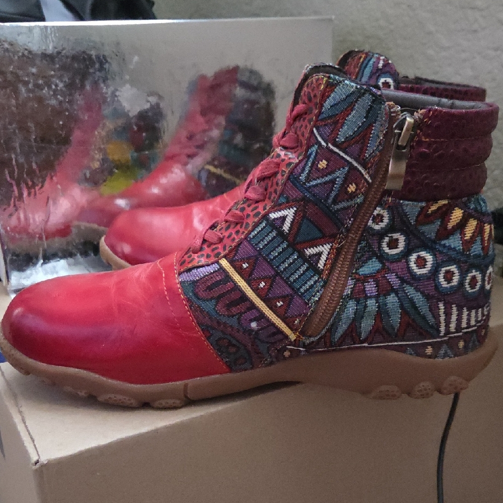 Colorful Patterned Women's Boots